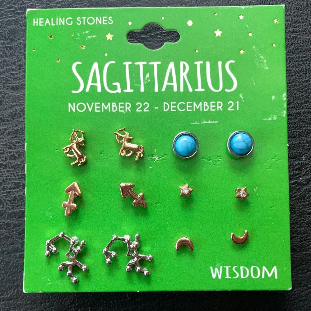 ⚜️6 Pairs of Sagittarius themed earrings! NWT! - Picture 1 of 3